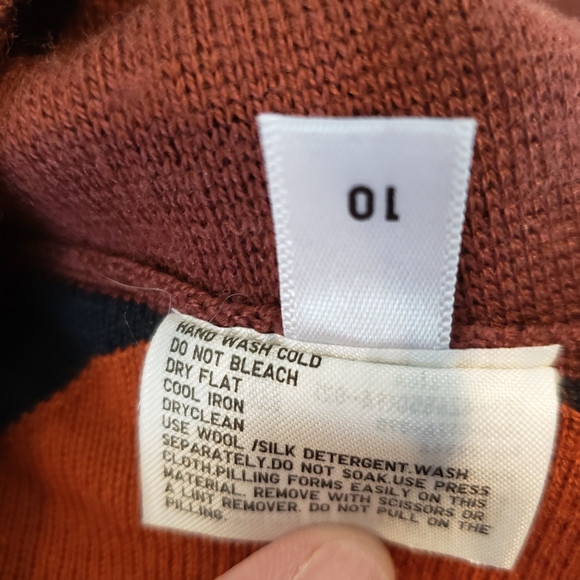 Marimekko Uniqlo wool blend heavy culottes wide leg pants high rise rust copper - Picture 9 of 9